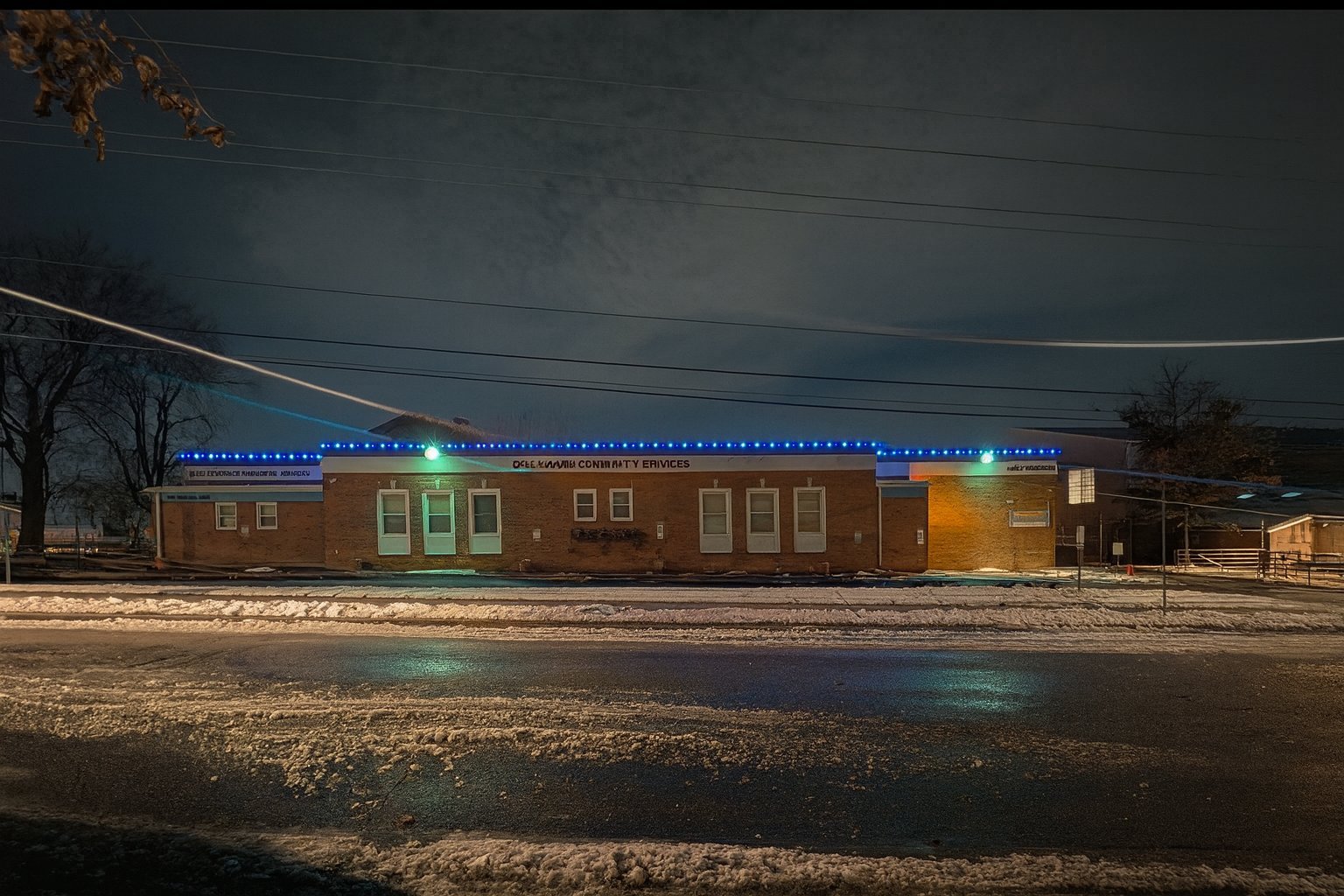 Community building permanent lighting